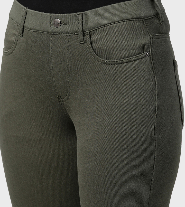 Solid Skinny Fit Stretch Jeggings