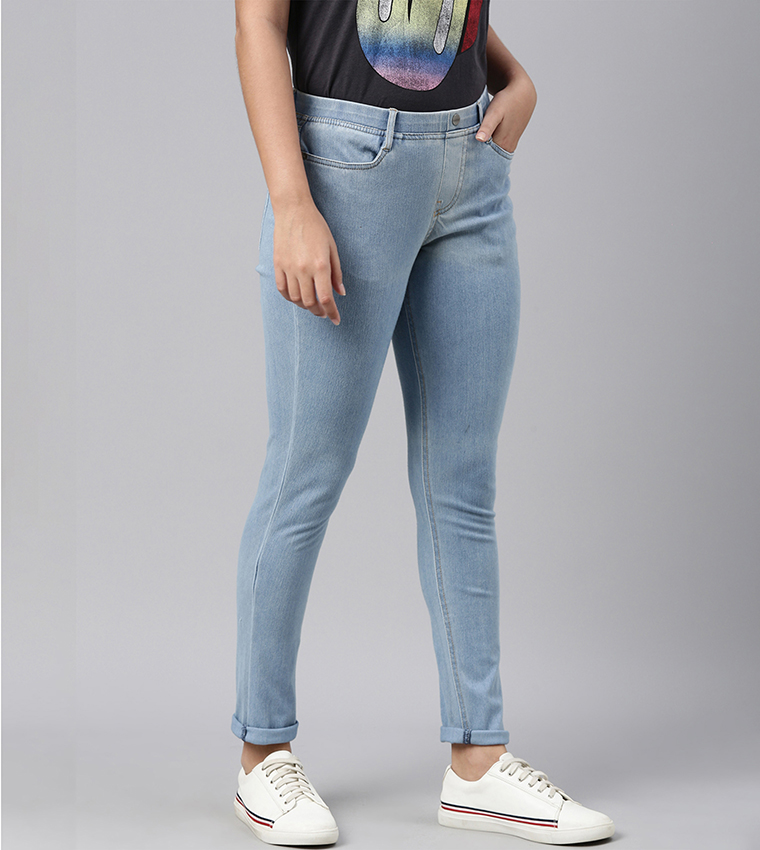 Faded Skinny Fit Stretch Jeggings