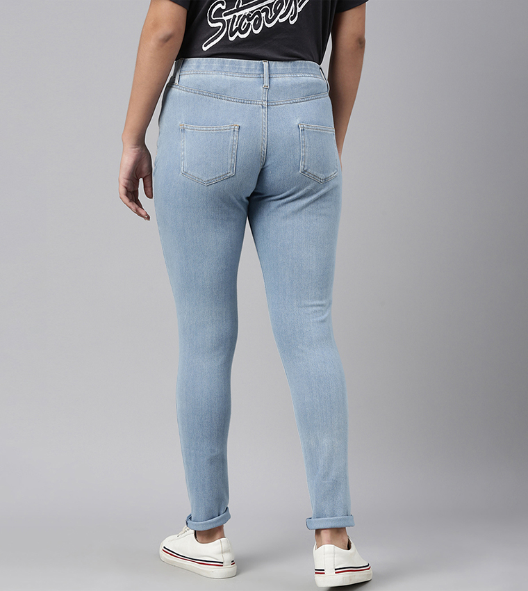 Faded Skinny Fit Stretch Jeggings