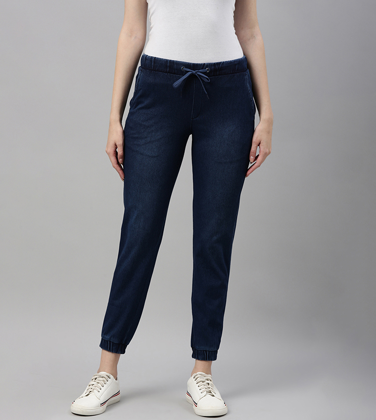 Solid Jogger Jeans