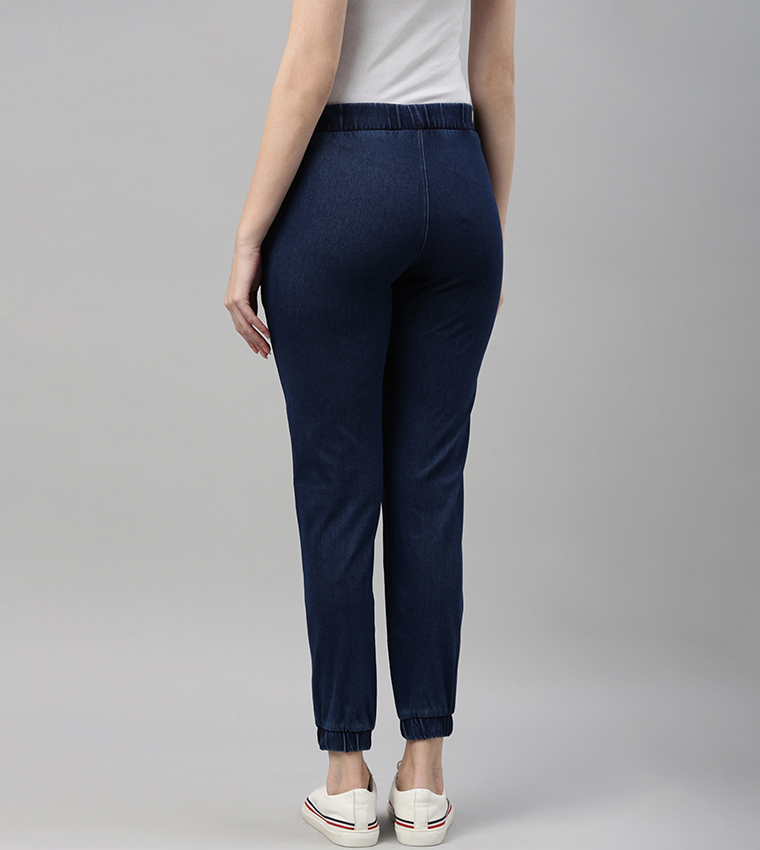 Solid Jogger Jeans