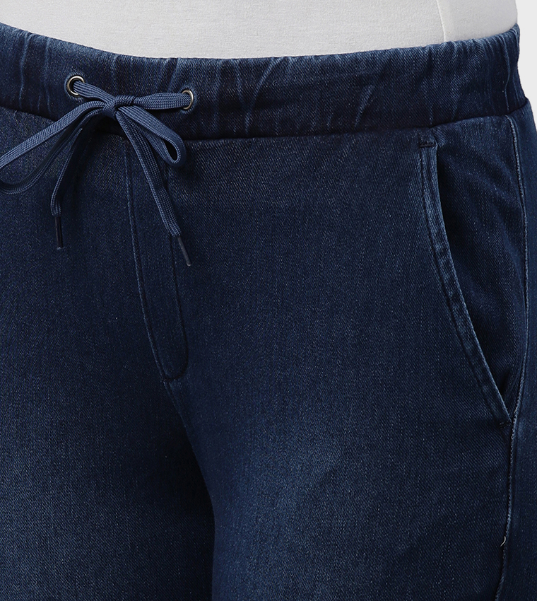 Solid Jogger Jeans