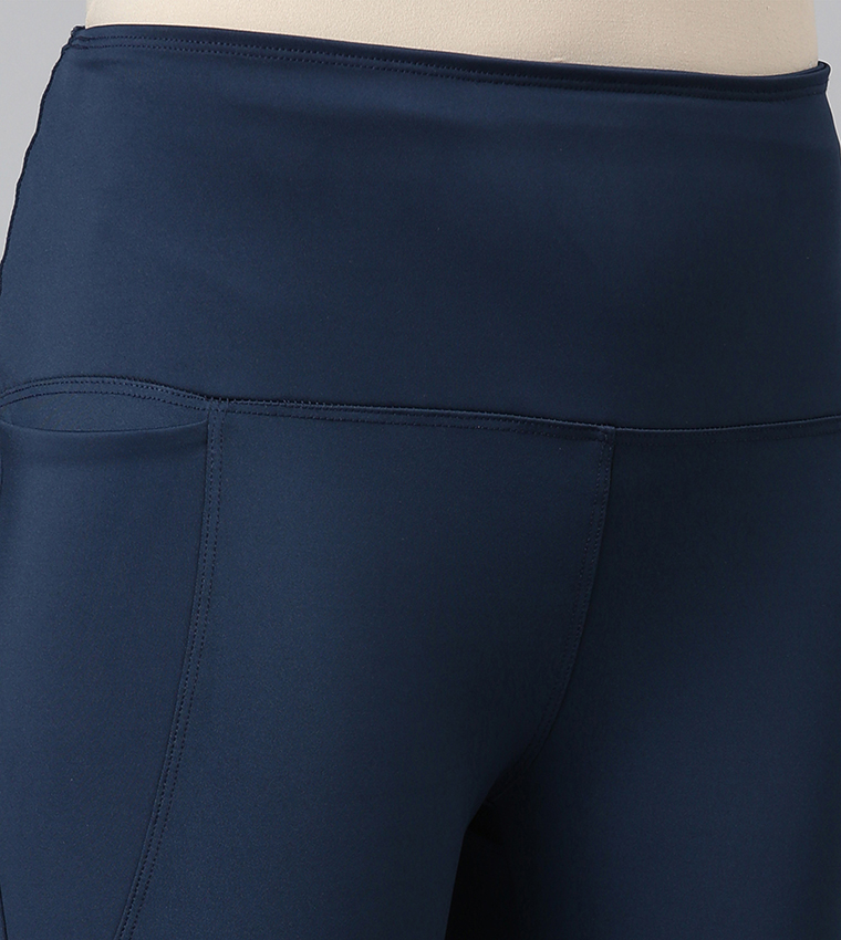 Solid High Rise Nylon Active Tights