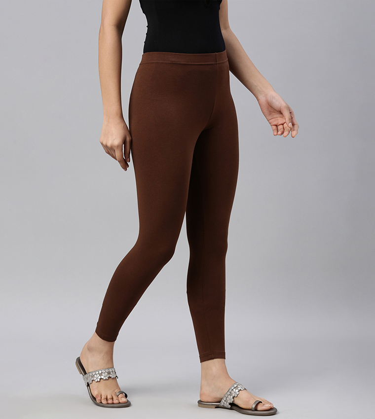 Solid Ankle Length Leggings