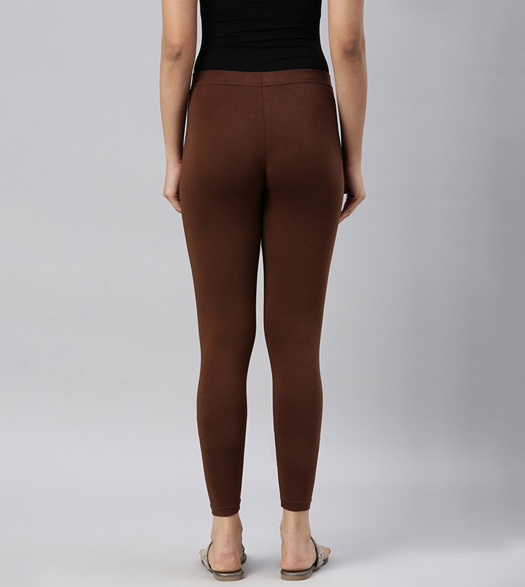 Solid Ankle Length Leggings