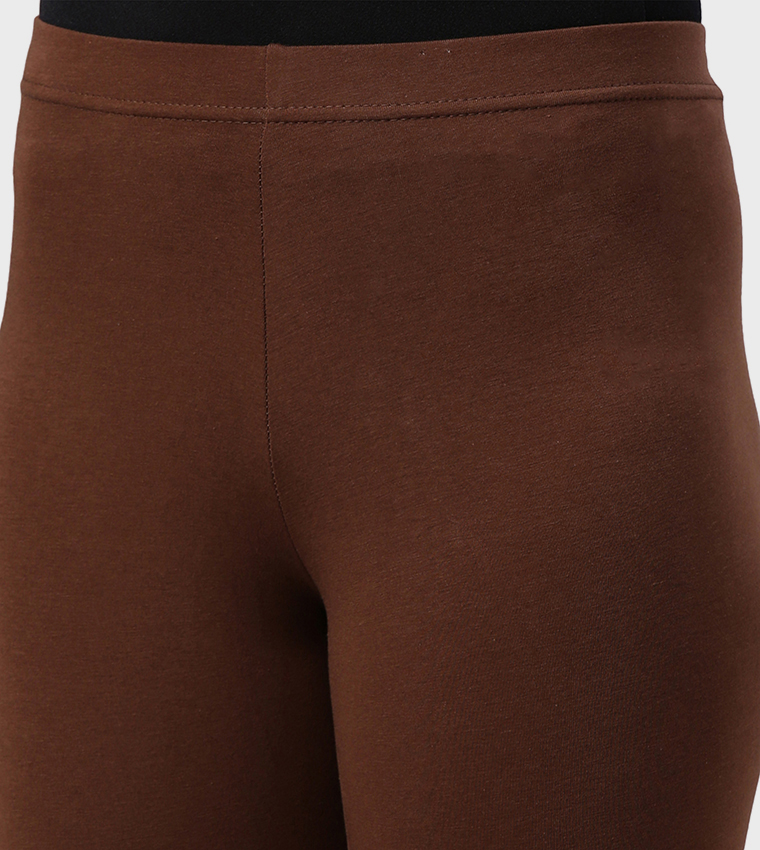 Solid Ankle Length Leggings