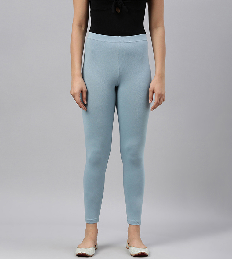 Solid Ankle Length Leggings