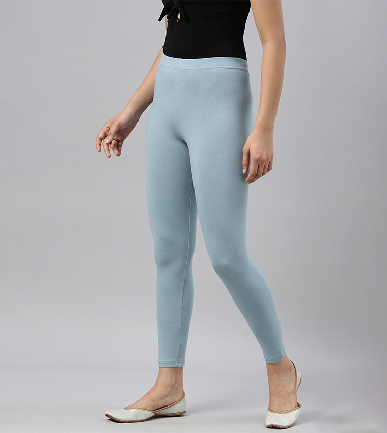 Solid Ankle Length Leggings