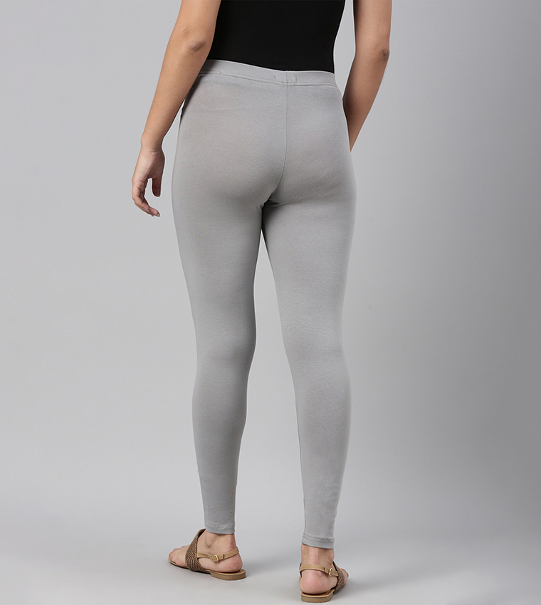 Solid Ankle Length Leggings