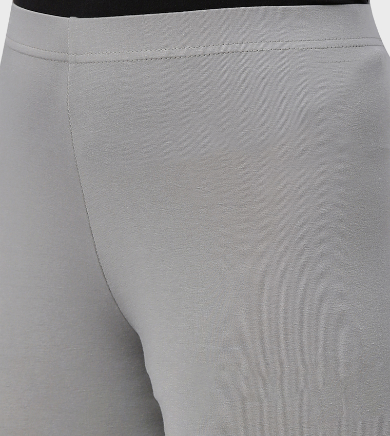 Solid Ankle Length Leggings