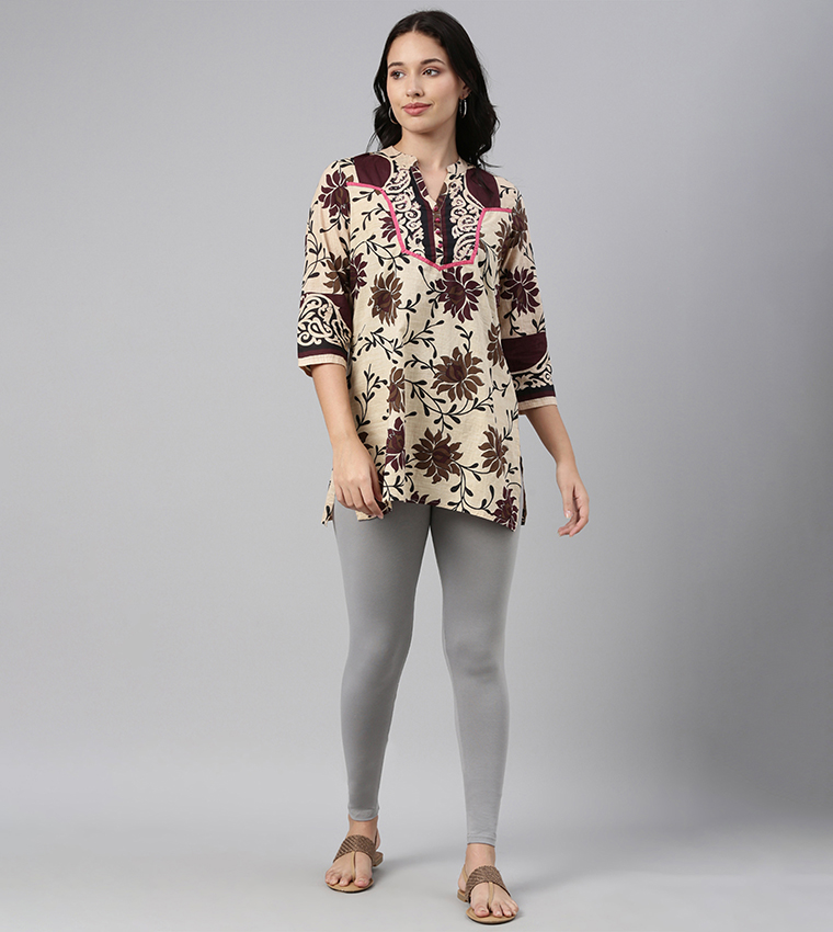 Solid Ankle Length Leggings