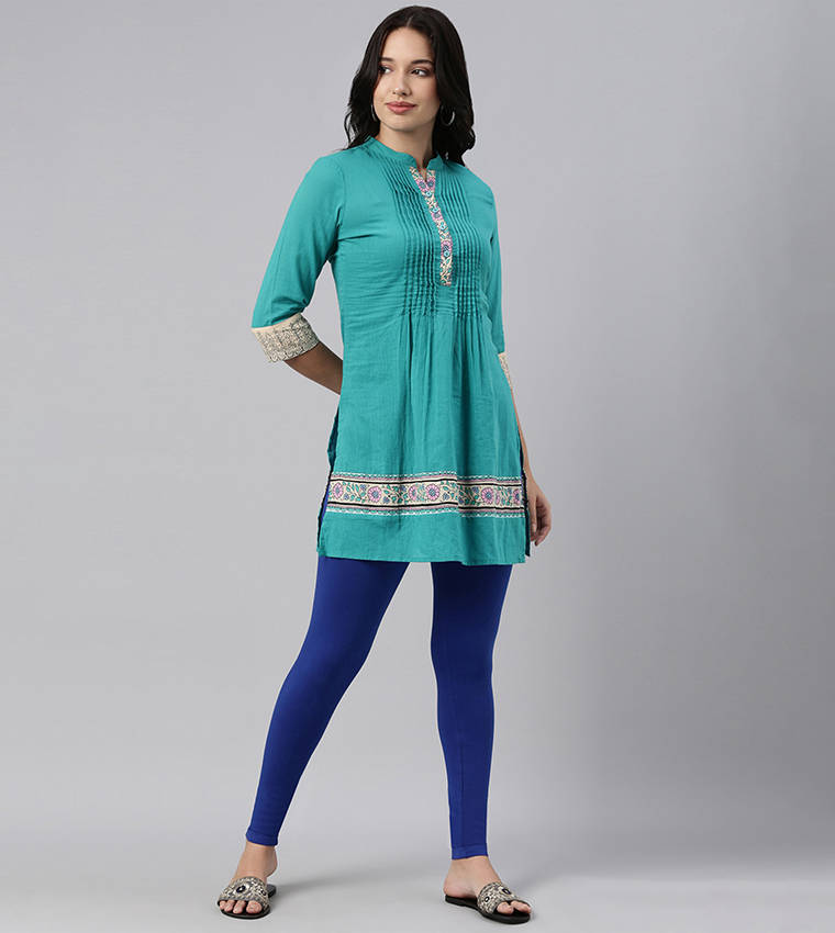 Solid Ankle Length Leggings