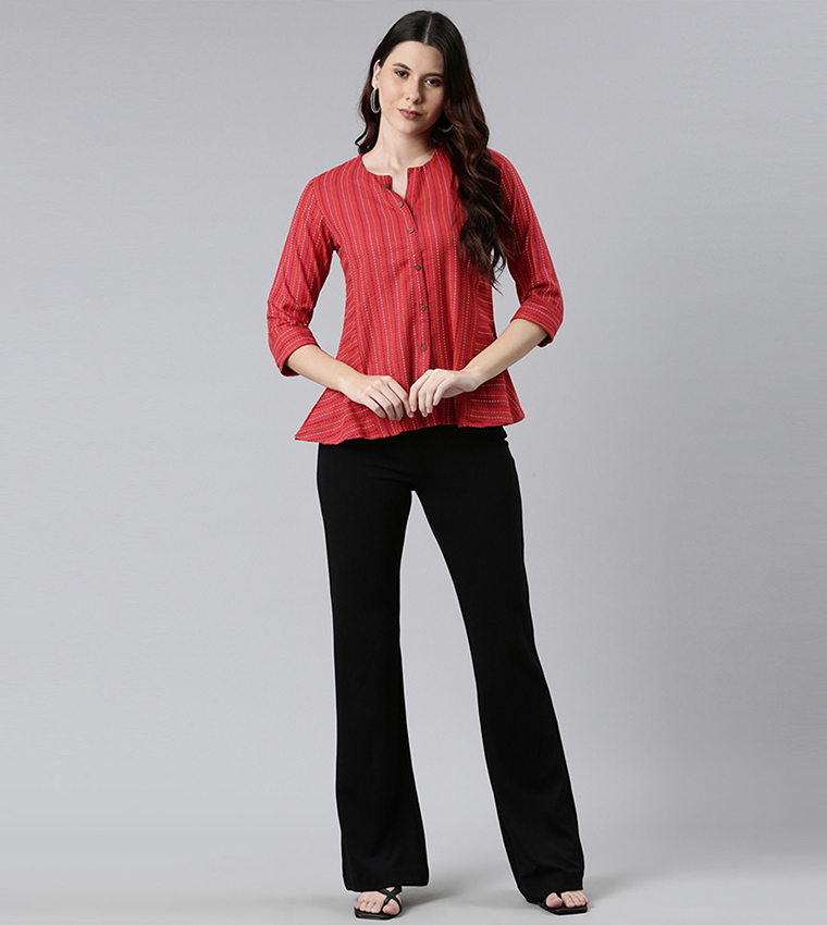 Go Colors  Casual Pants - Black Casual Pants