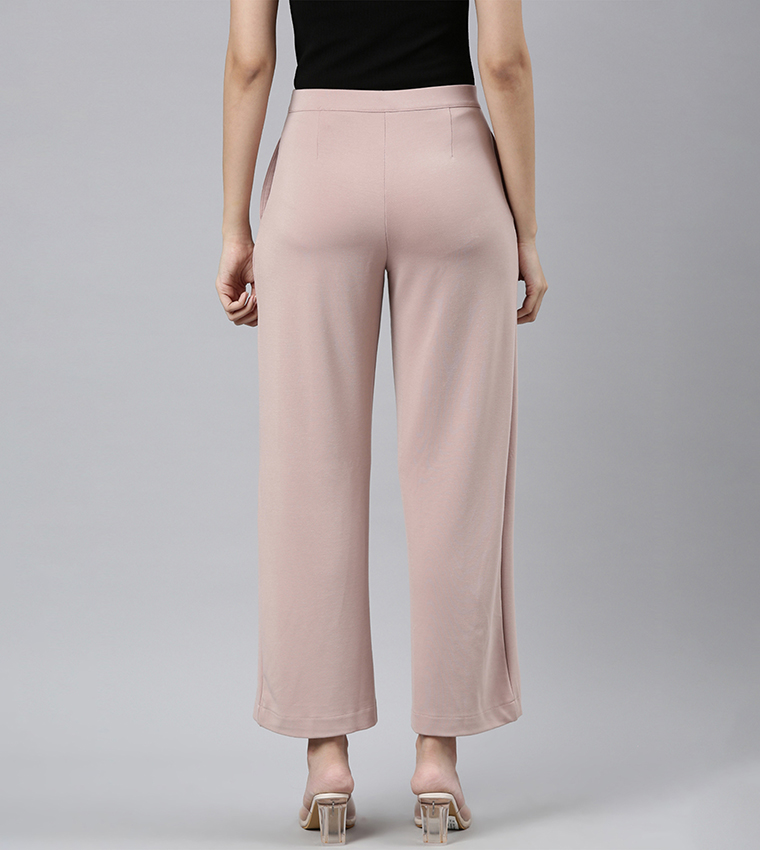 Solid Wide Leg Pants