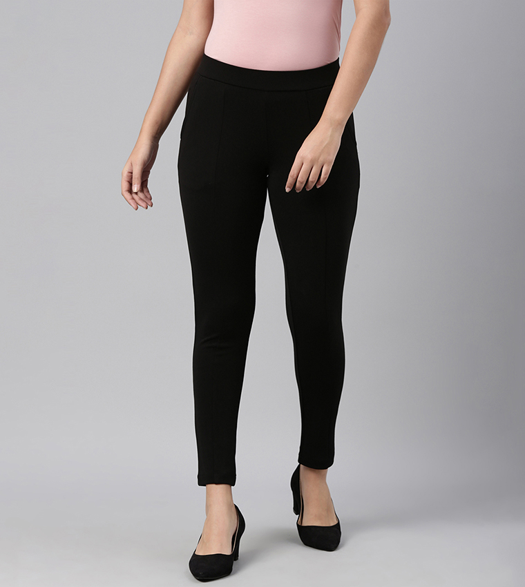 Elastic Waist Stretch Slim Fit Pants