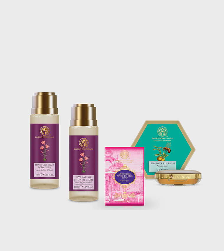 Buy Forest Essentials Set Of 4 Small Travel Kit In Multiple Colors ...