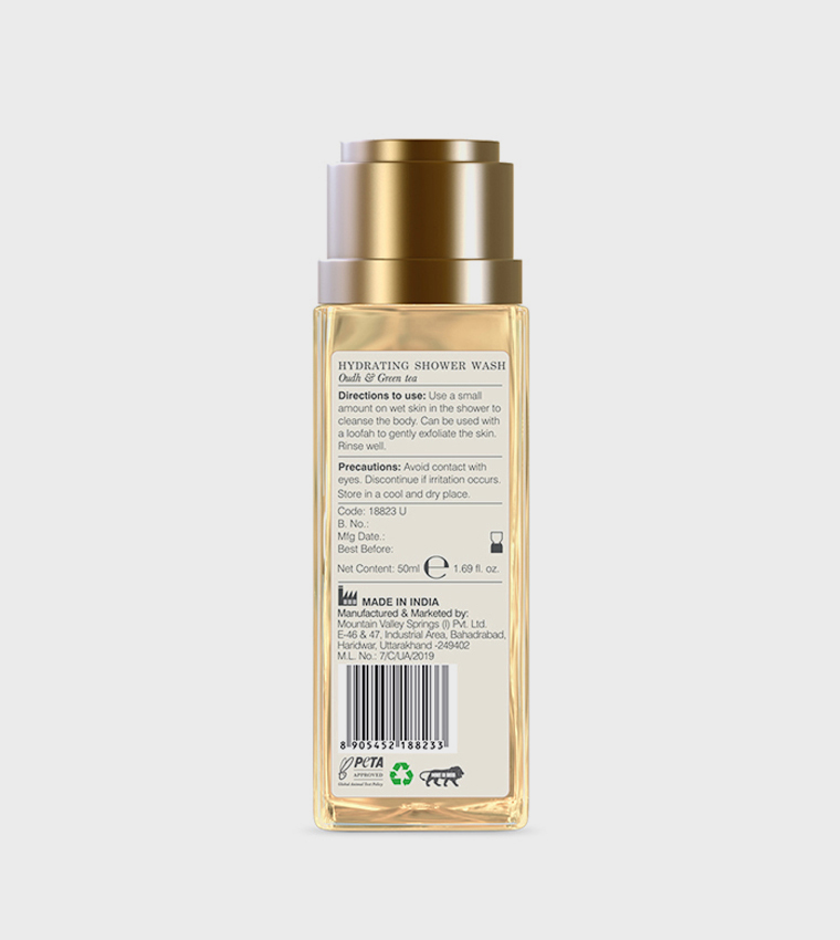 Travel Size Oudh & Green Tea Silkening Shower Wash (G), 50ml