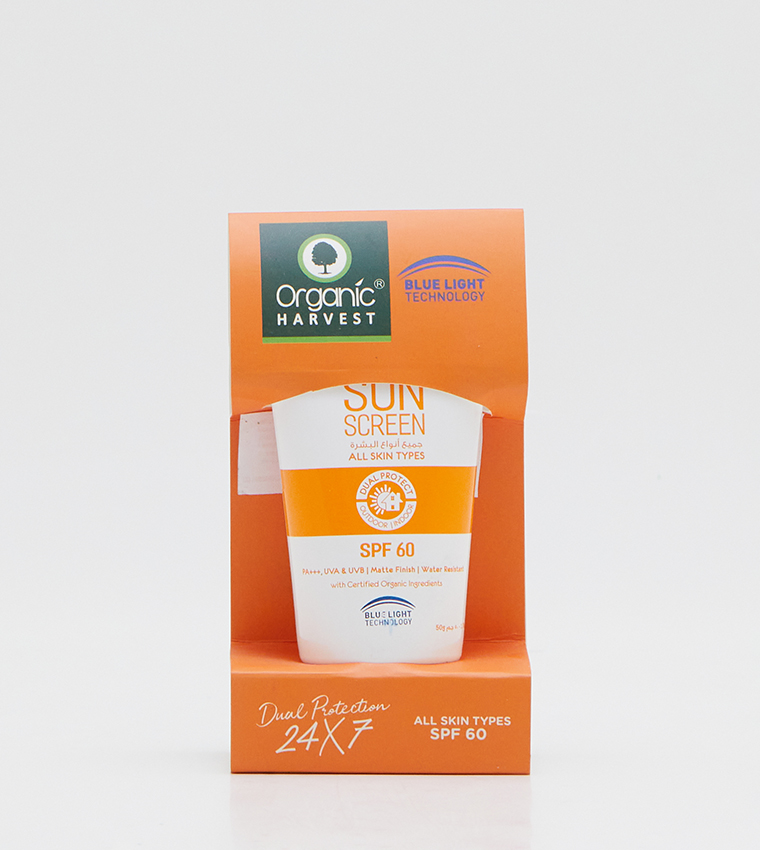 Buy Organic Harvest Sunscreen SPF 60 With Blue Light Technology 50 Gm ...