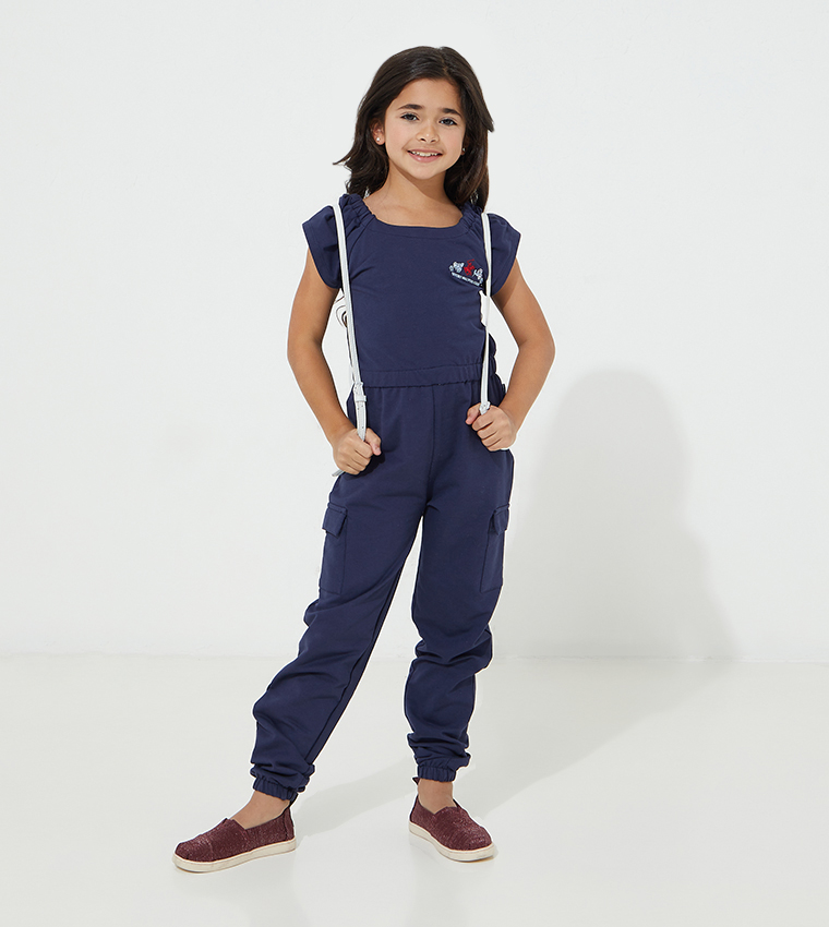 Buy Beverly Hills Polo Club Logo Printed Jumpsuit In NAVY BLUE 6thStreet Qatar