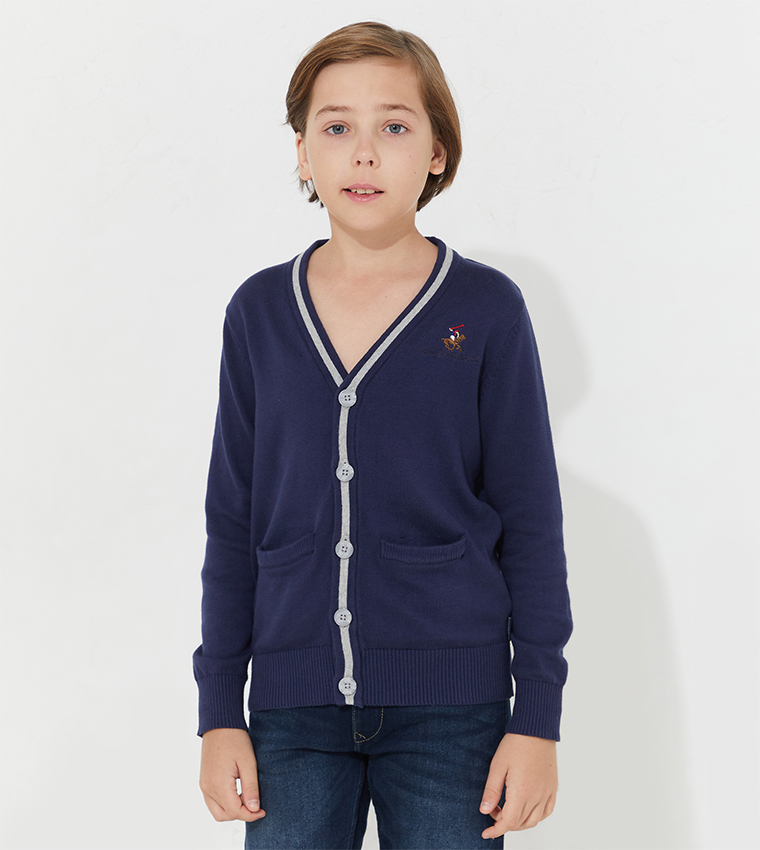 Logo Detailed Casual Cardigan