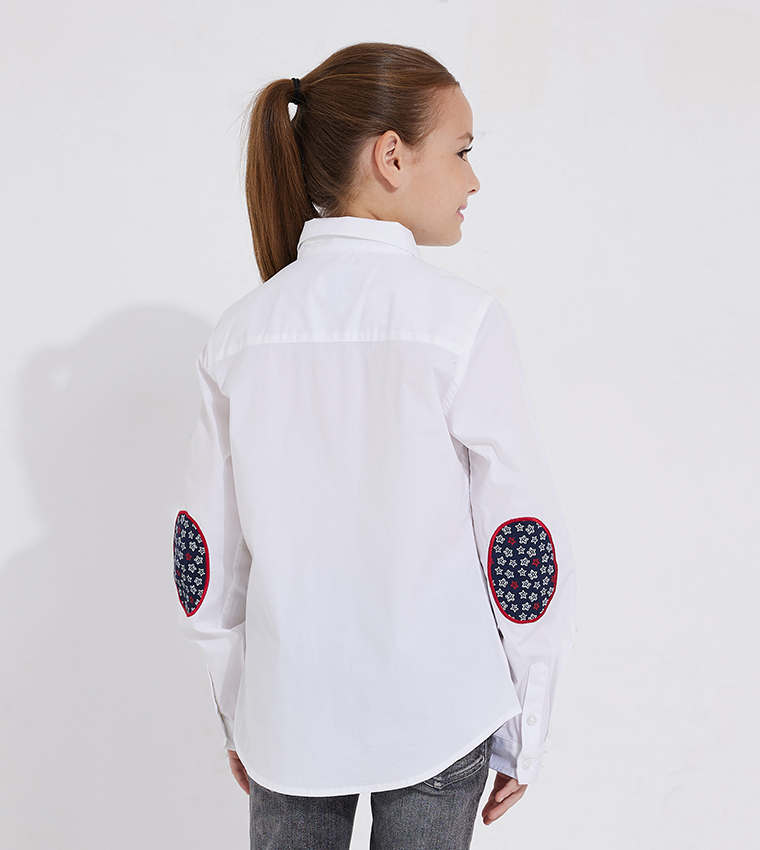 Starry Accent Solid Woven Shirt