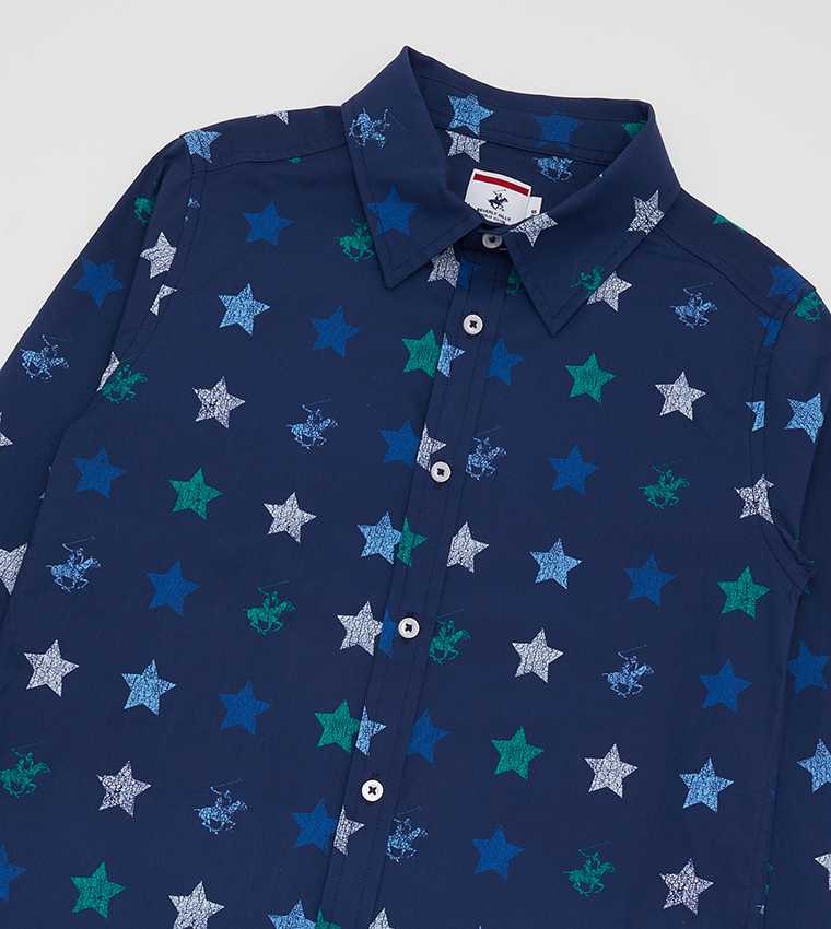 Stars Printed Regular Fit Shirt