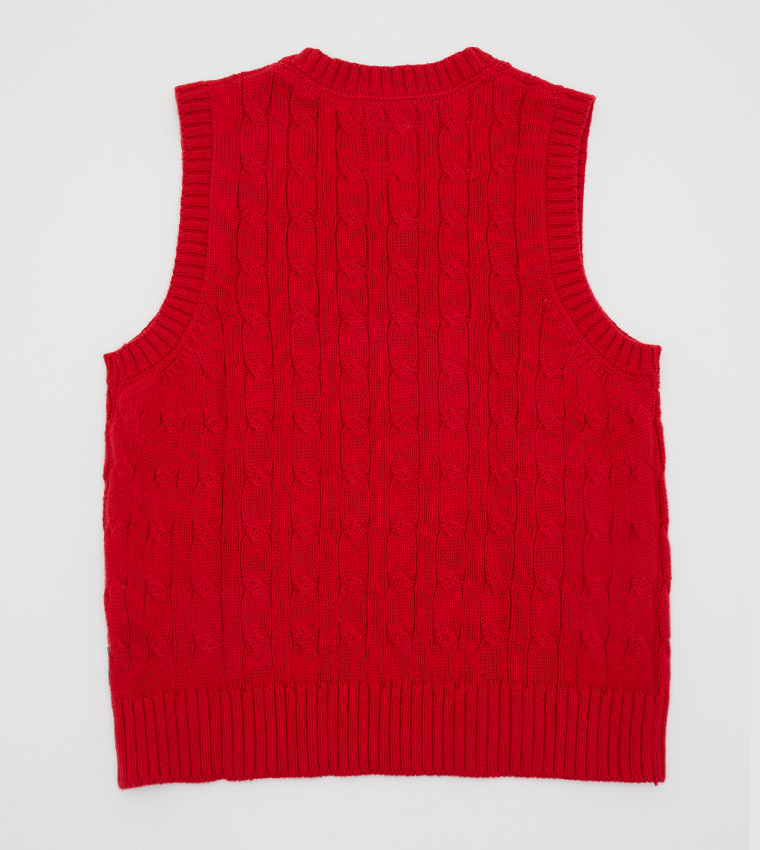 Red polo sweater on sale vest