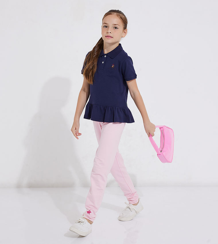 Girl's Short Sleeves Polo T-Shirt