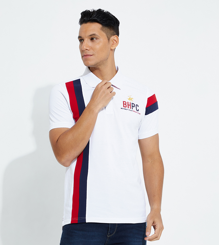 Buy Beverly Hills Polo Club Double Take Polo T Shirt In White ...