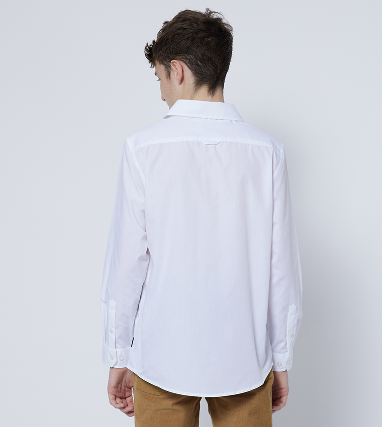 Logo Embroidered Regular Fit Shirt