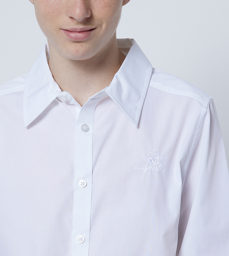 Logo Embroidered Regular Fit Shirt
