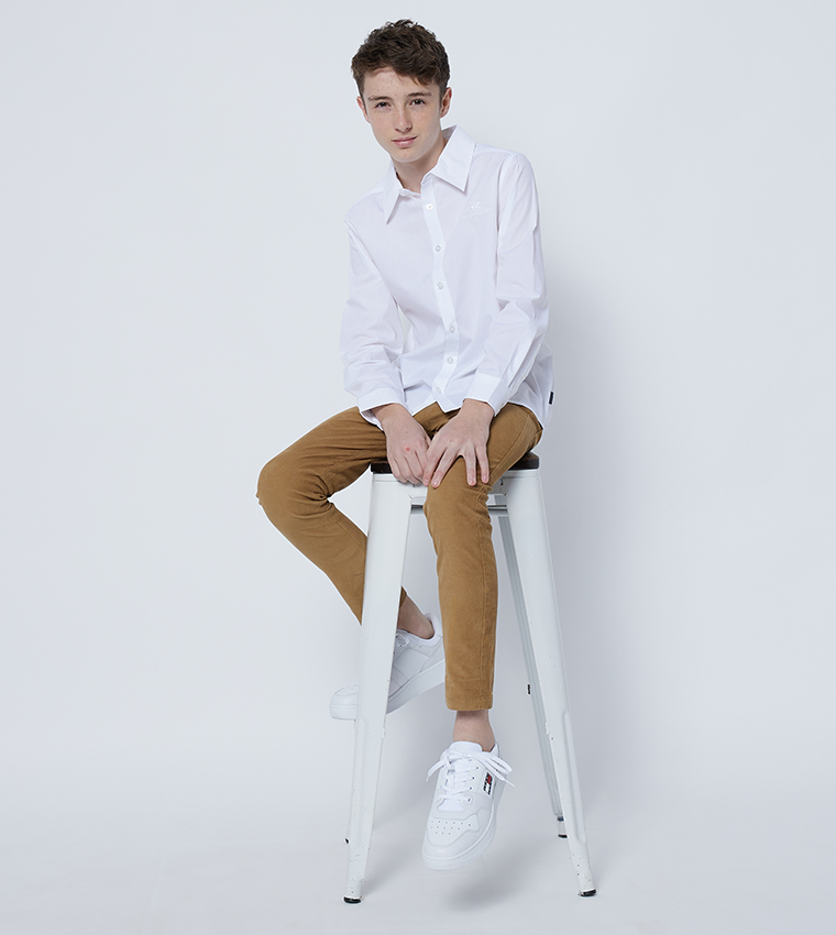 Logo Embroidered Regular Fit Shirt