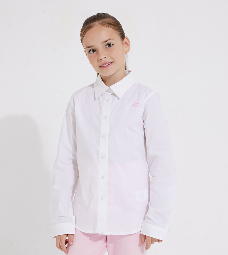 قميص بوبلين مطاطي