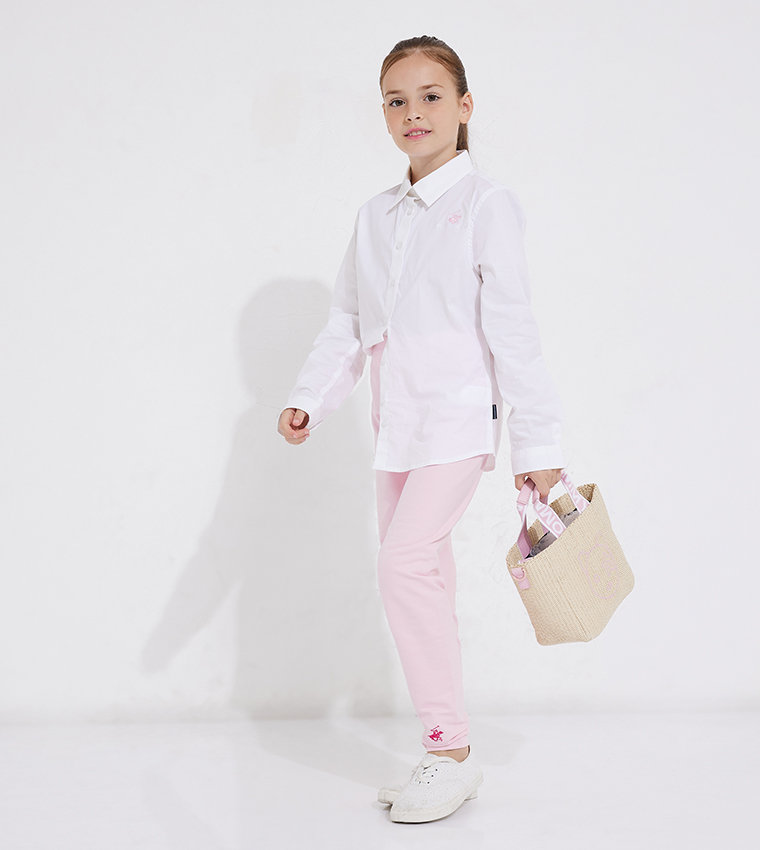 قميص بوبلين مطاطي