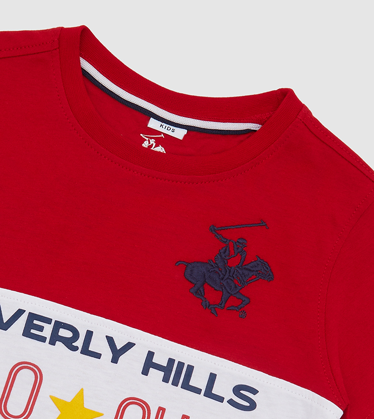 Buy Beverly Hills Polo Club Logo Detailed Rise And Smile Short Sleeves T  Shirt In Red | 6thStreet UAE