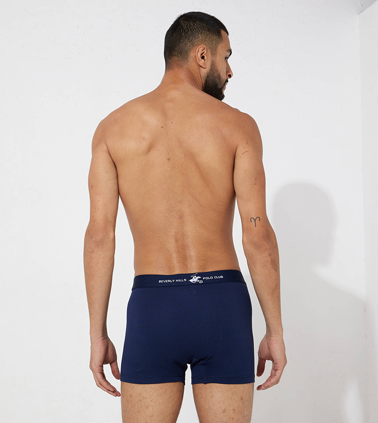 Buy Beverly Hills Polo Club Pack Of Logo Waistband Trunks In