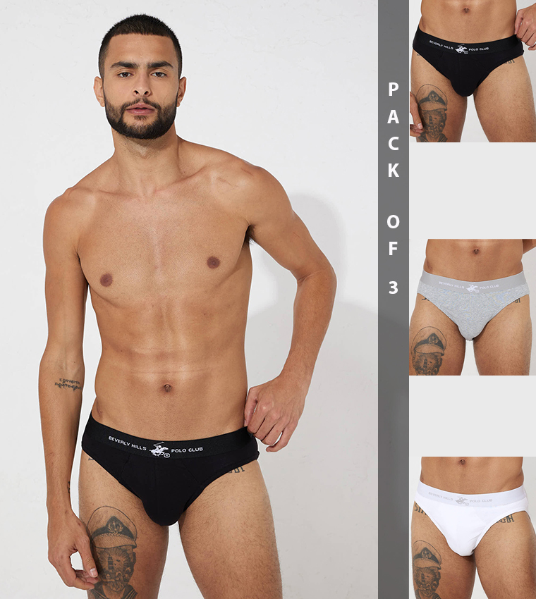 Pack of 3 Logo Waistband Briefs