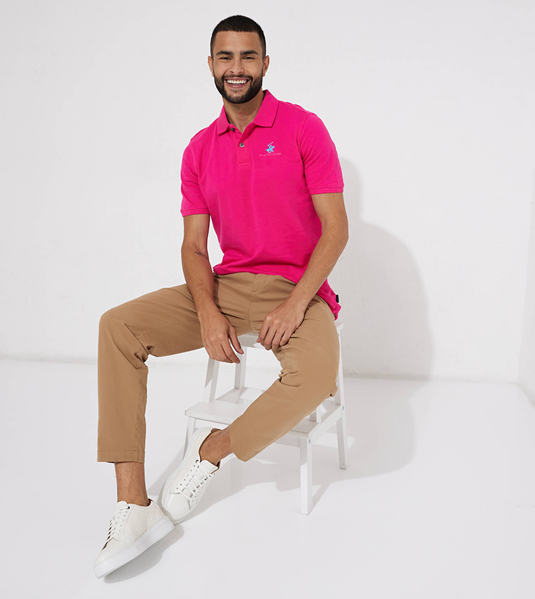 Logo Detail Short Sleeves Polo T-Shirt