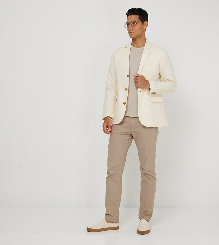 Single Breasted Lapel Collar Blazer