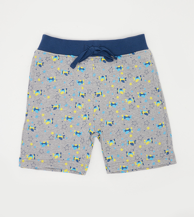 Pack of 2 Elastic Waist Shorts