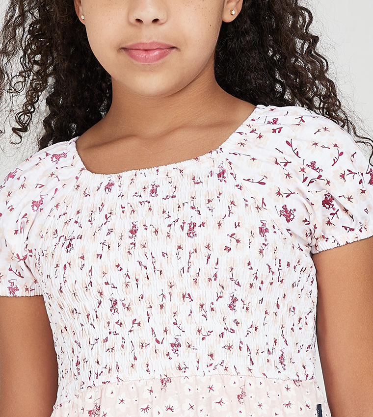 فستان طبقات بطبعة