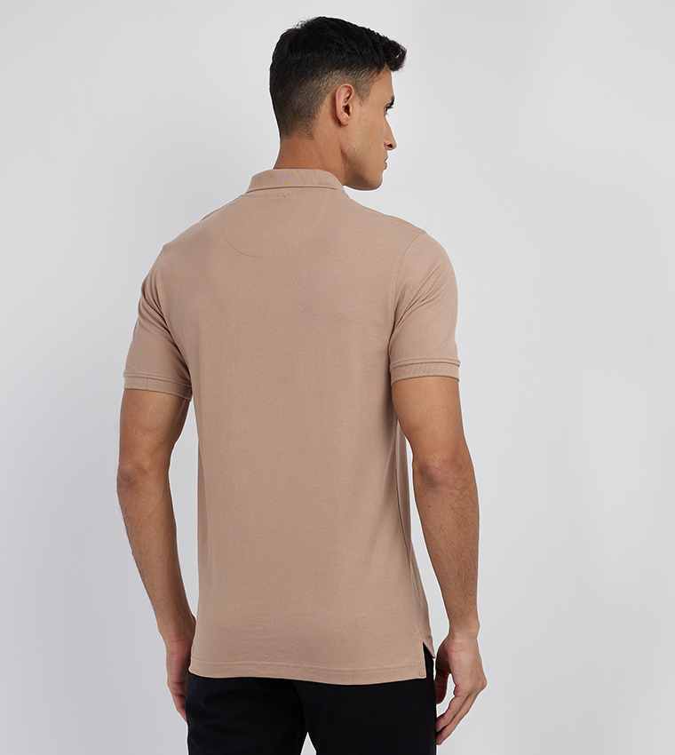 Logo Embroidered Short Sleeves Polo T-Shirt
