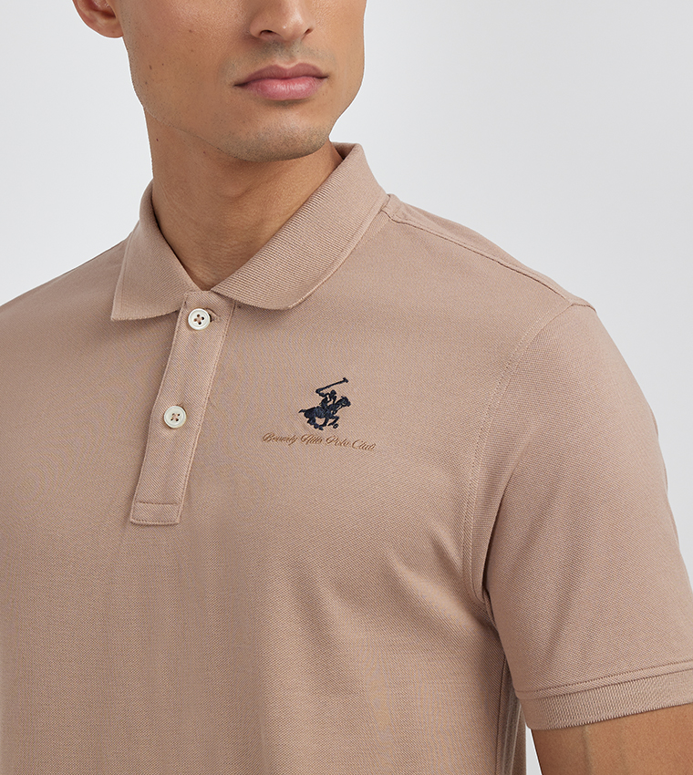 Logo Embroidered Short Sleeves Polo T-Shirt