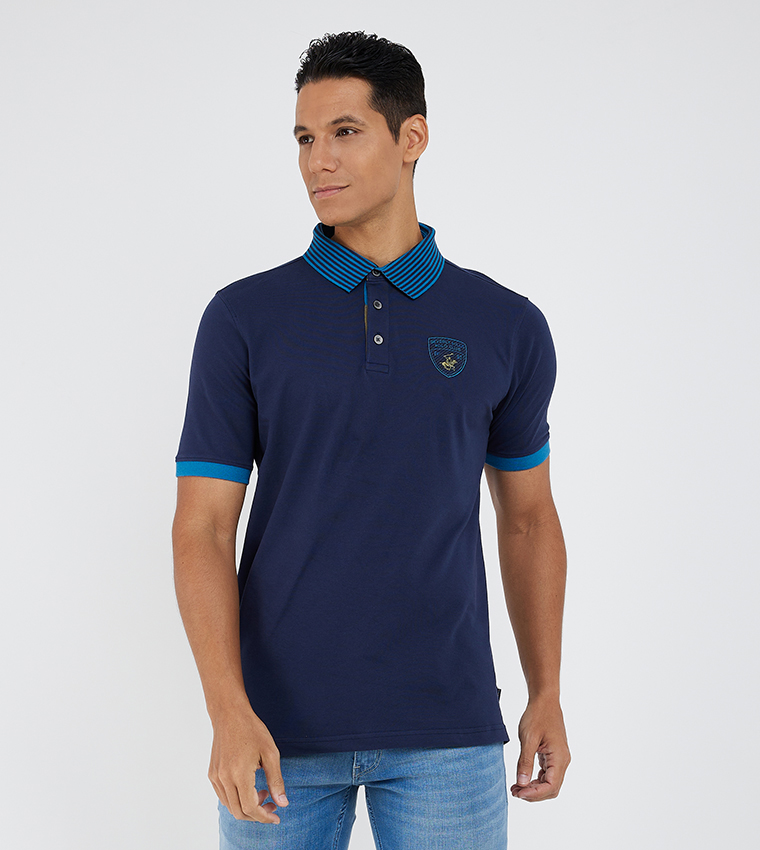 Logo Embroidered Short Sleeves Polo T-Shirt