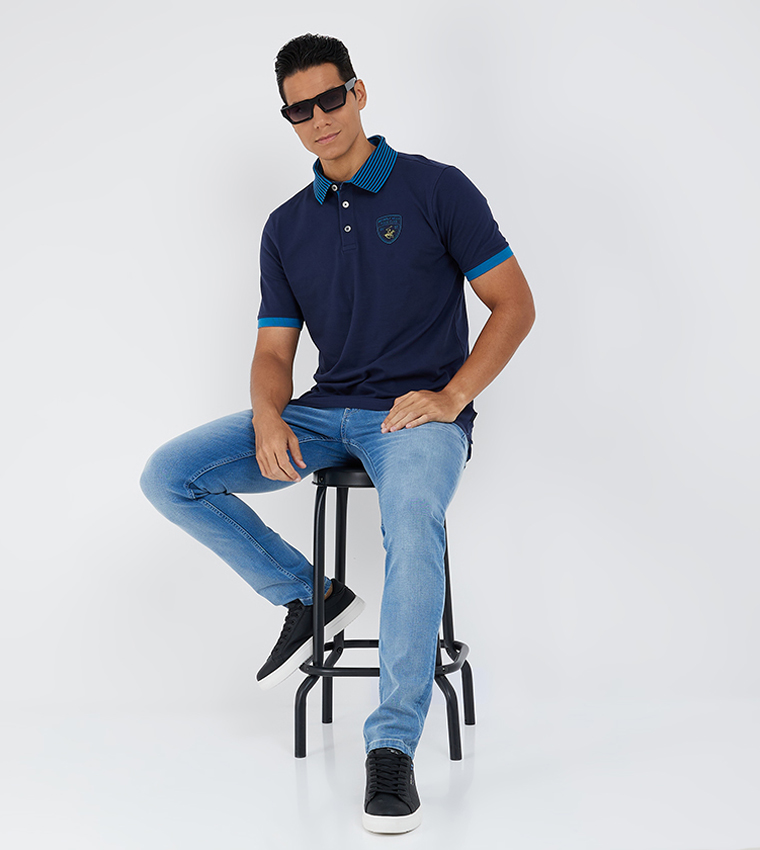 Logo Embroidered Short Sleeves Polo T-Shirt