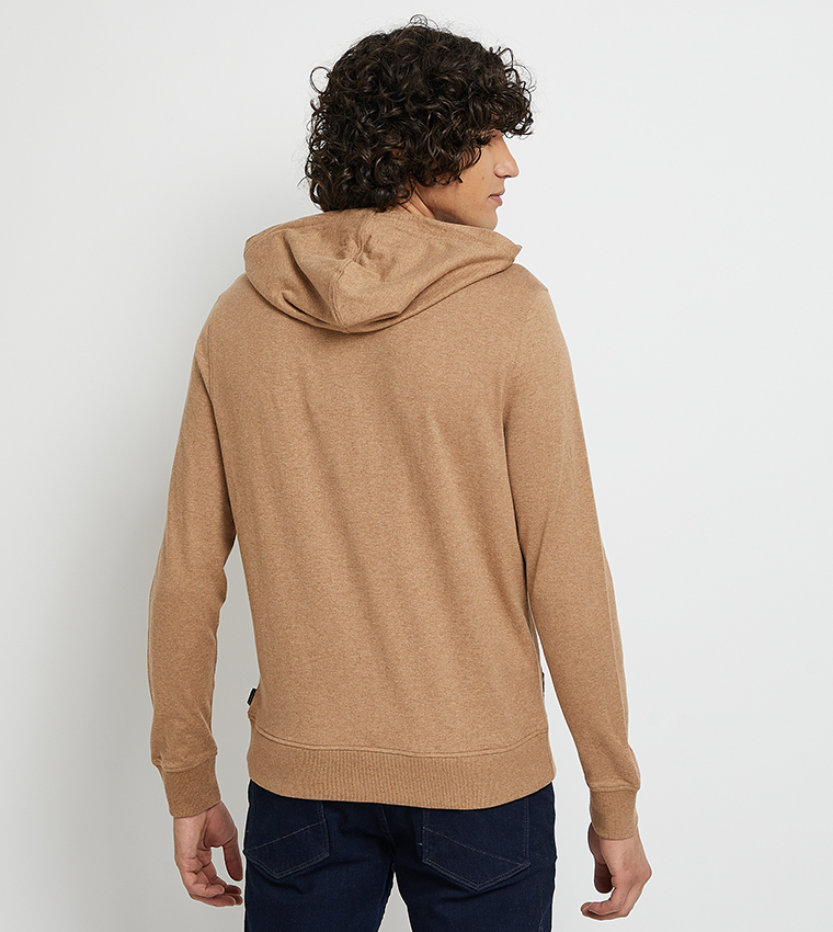 Logo Detail Hooded Zipper Jacket