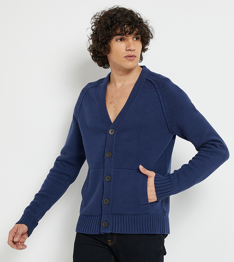 Buy Beverly Hills Polo Club V Neck Button Detail Knitted Cardigan
