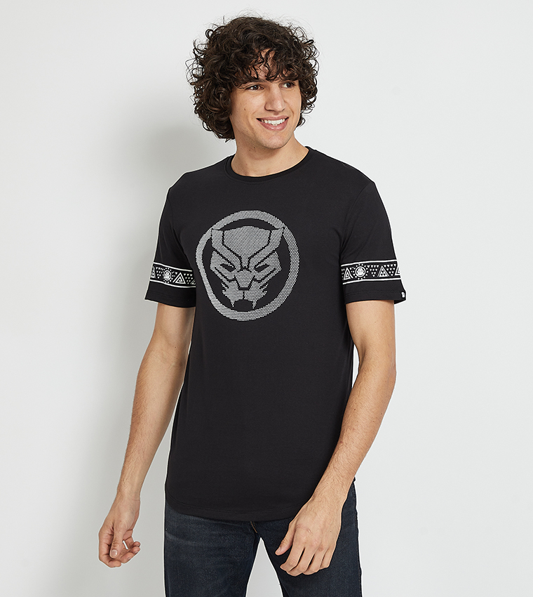 Black Panther Printed Short Sleeves T-Shirt