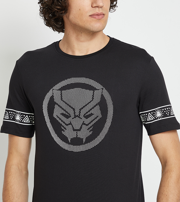 Black Panther Printed Short Sleeves T-Shirt
