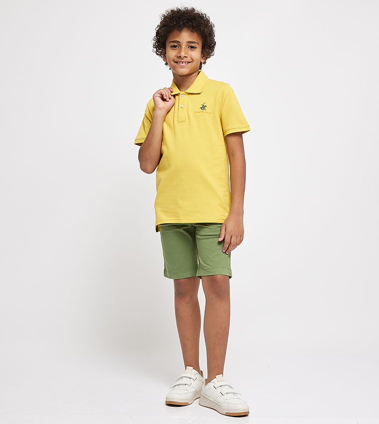 Logo Embroidered Short Sleeves Polo T-Shirt